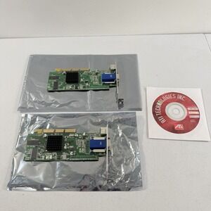 Lot Of 2 ATI Radeon 7000 64MB DDR PCI VGA Computer Graphics Video Cards‎